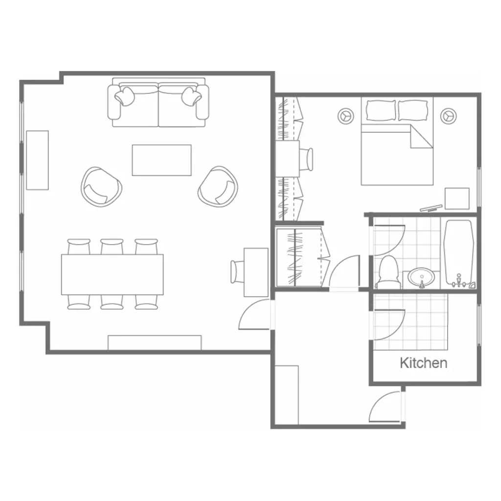 One-Bedroom Premium Floor Plan