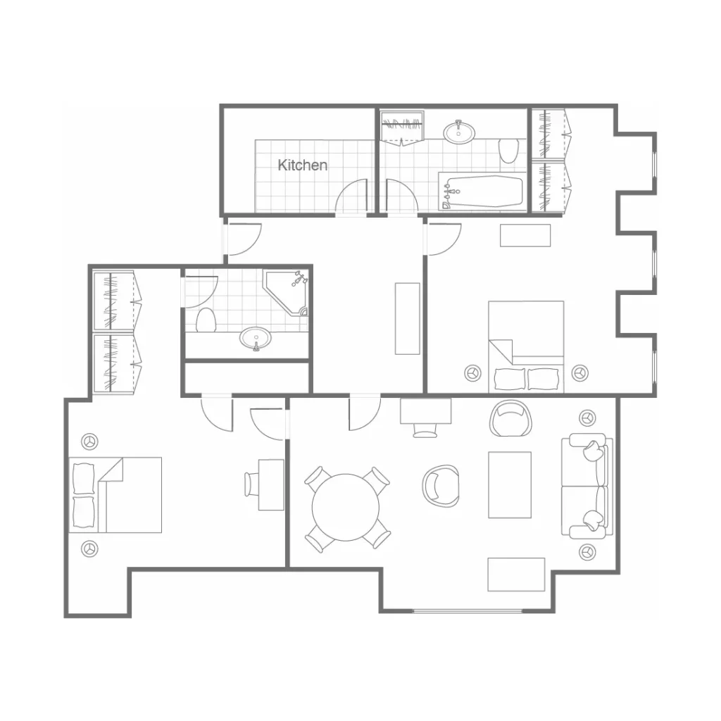 Two-Bedroom Premium Floor Plan